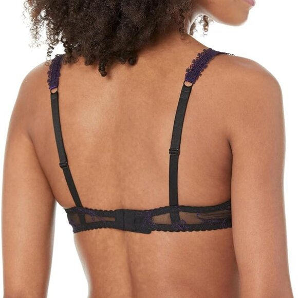 AUBADE À Fleur de Toi Half Cup Bra in Dark Orchid Purple Size 32DD Brand New NWT - Picture 6 of 12